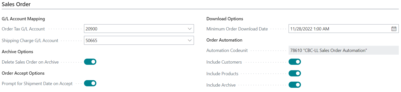 LeafLink Integration Setup Sales Order FastTab