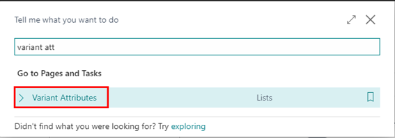 Master Variants - Variant Attributes