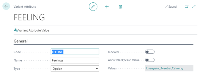 Master Variants - Variant Attributes