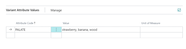Master Variant Attributes