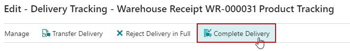 Product Delivery Tracking